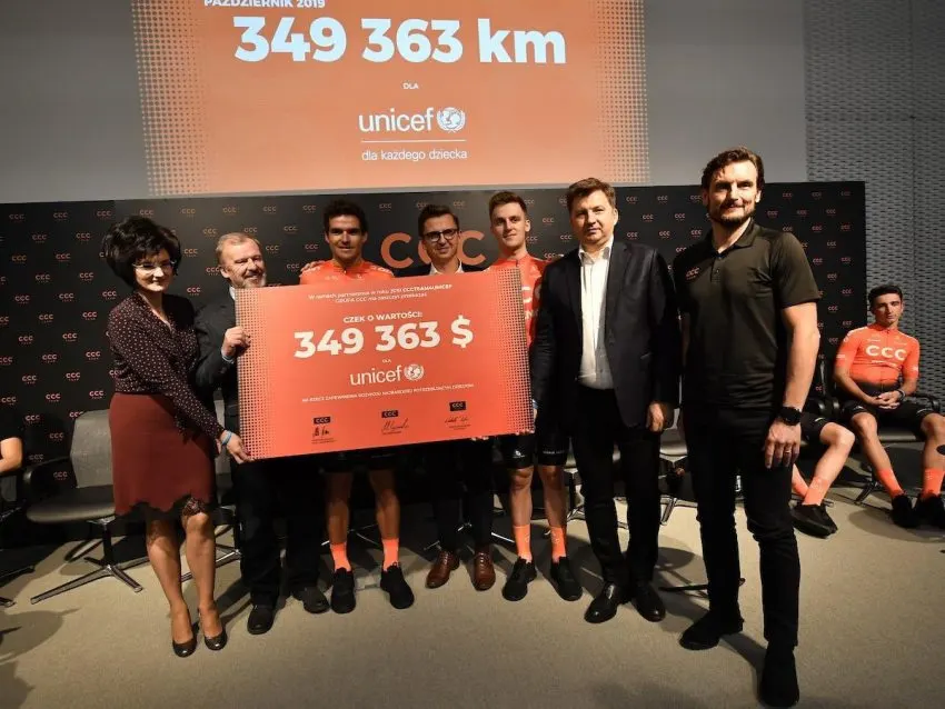 miscellaneous:-ccc-team-donates-317,353-euros-to-unicef-#vanavermaet-#ccc-#unicef-​​#cycling-#don
