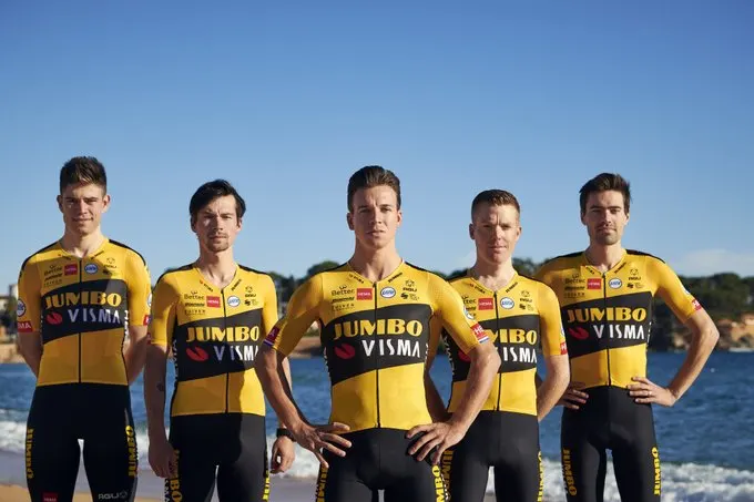 road:-jumbo-visma-unveils-its-jersey-for-2020-#jumbovisma-#dumoulin-#roglic-#vanaert-#uci